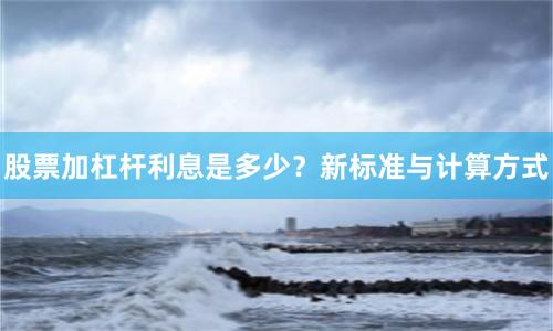 股票加杠杆利息是多少？新标准与计算方式