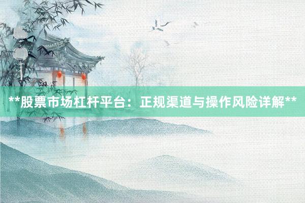 **股票市场杠杆平台：正规渠道与操作风险详解**